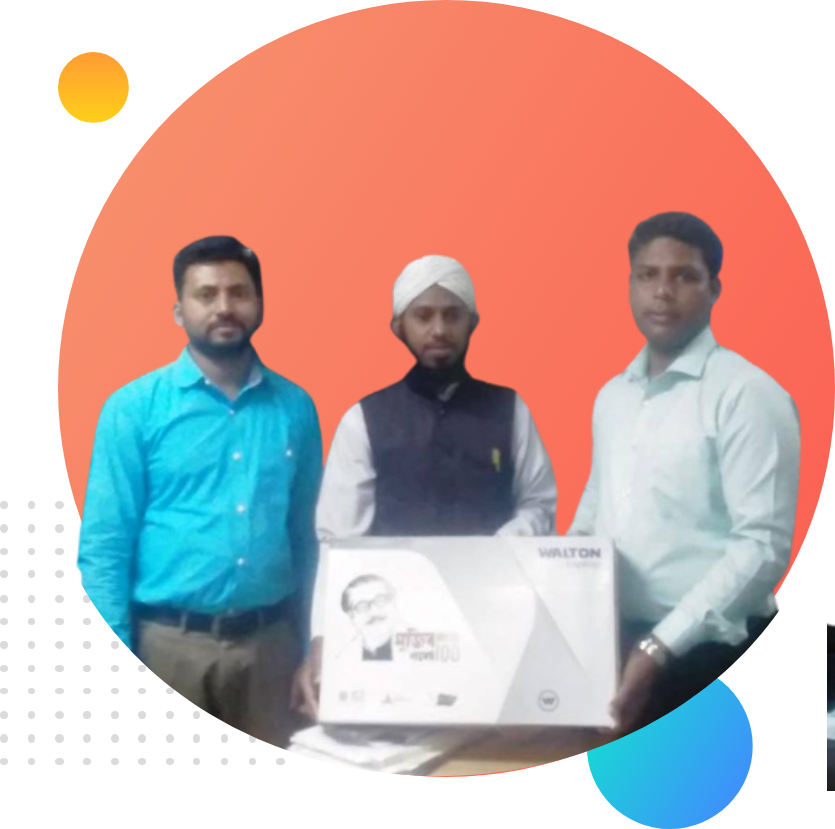 ferdous receive a laptop reward